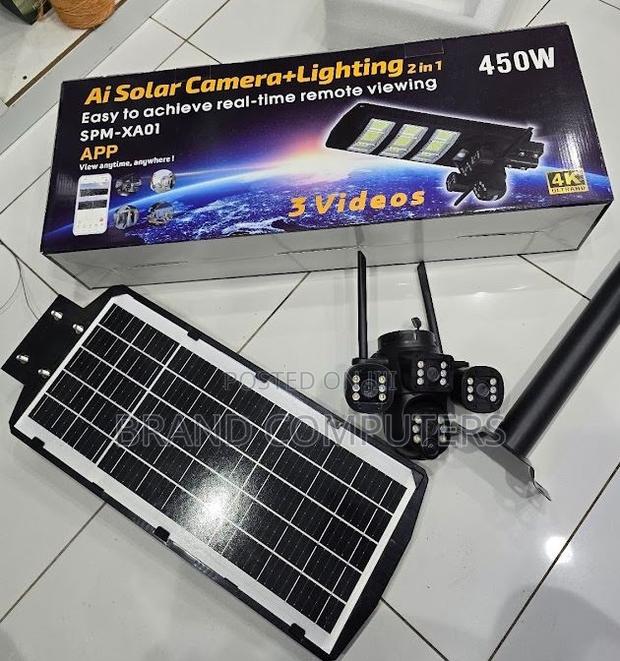 V380 CCTV Solar 4g Camera With Outdoor Solar Street Light