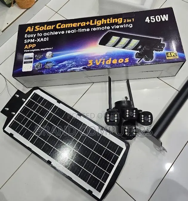 V380 CCTV Solar 4g Camera With Outdoor Solar Street Light