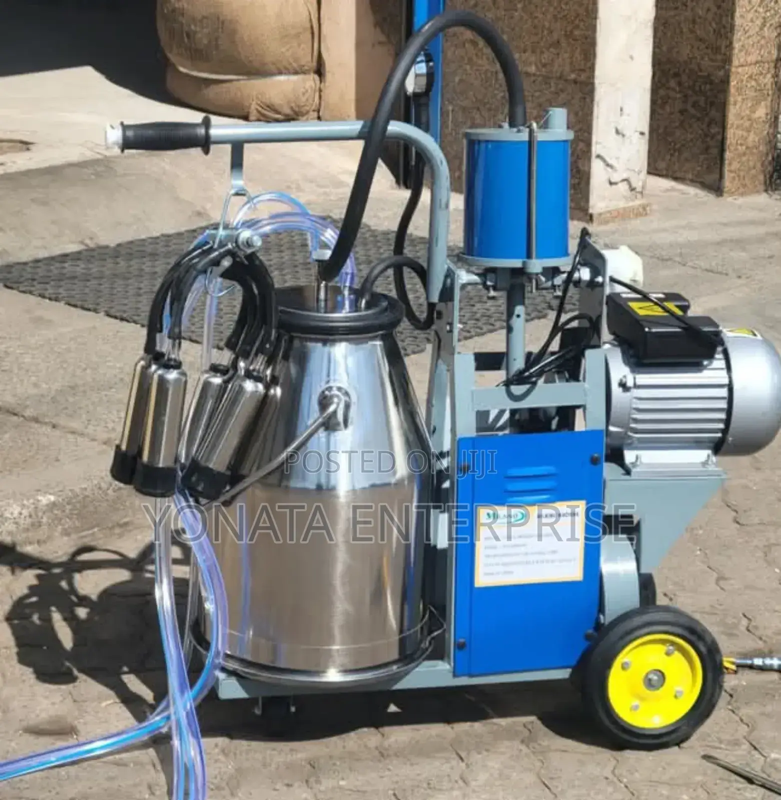 Stainless Steel Single Barrel Milking Machine