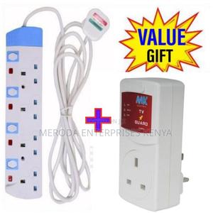 4 Way Power Extension With Long Cable+Free Tv Guard - thumbnail 2