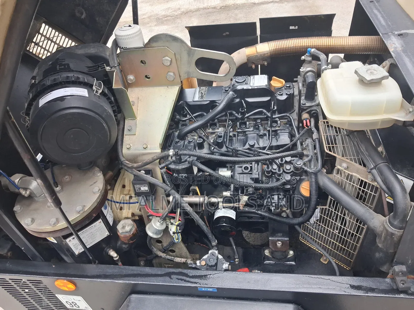 Compressor 2011 Doosan 741+ Yanmar 4 Cyl Diesel 140cfm Ex-Uk