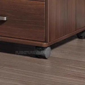 Cabinets: Pedestal 3-Drawer Brown Wood Storage Cabinet