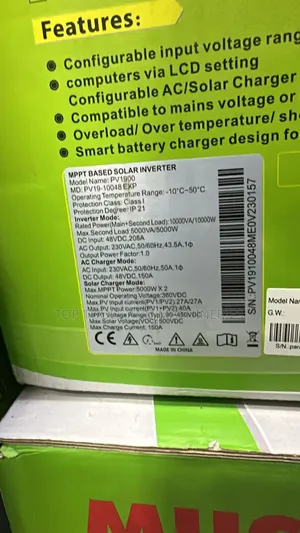 Must 10 Kva 48v 500 VDC MPPT Based Solar Hybrid Inverter