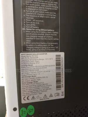 Must 10 Kva 48v 500 VDC MPPT Based Solar Hybrid Inverter