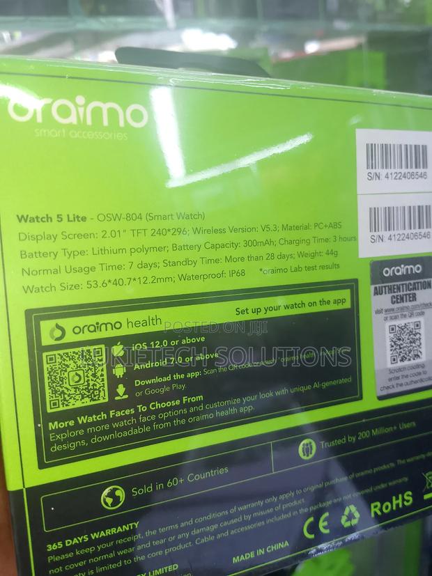 Oraimo Smart Watch Hd Screen Smart Watch - thumbnail 3