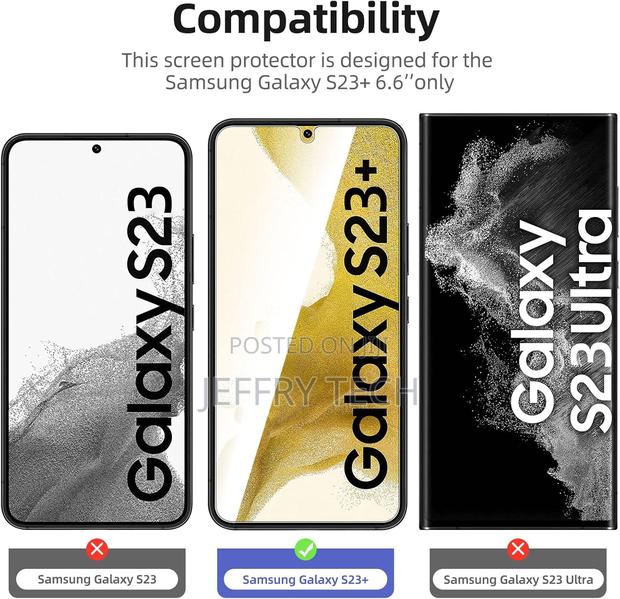 New'c Galaxy S23+ Screen Protector Tempered Glass - thumbnail 3