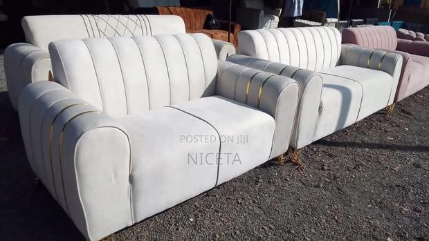 White Sofa Set 5 Seater - main view