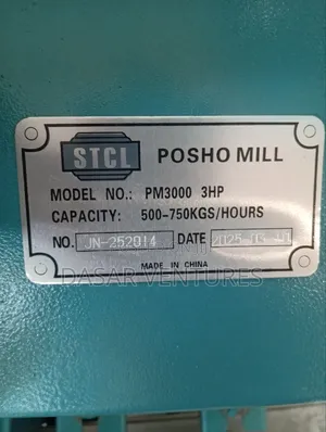 Posho Mill Machine 3hp 750kg/Hr