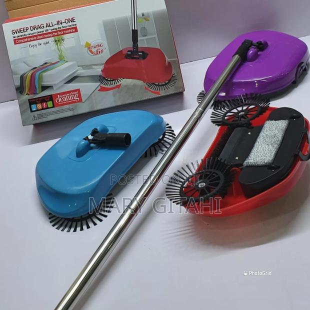 *Manual Sweep Drag All in One Rotating Brush