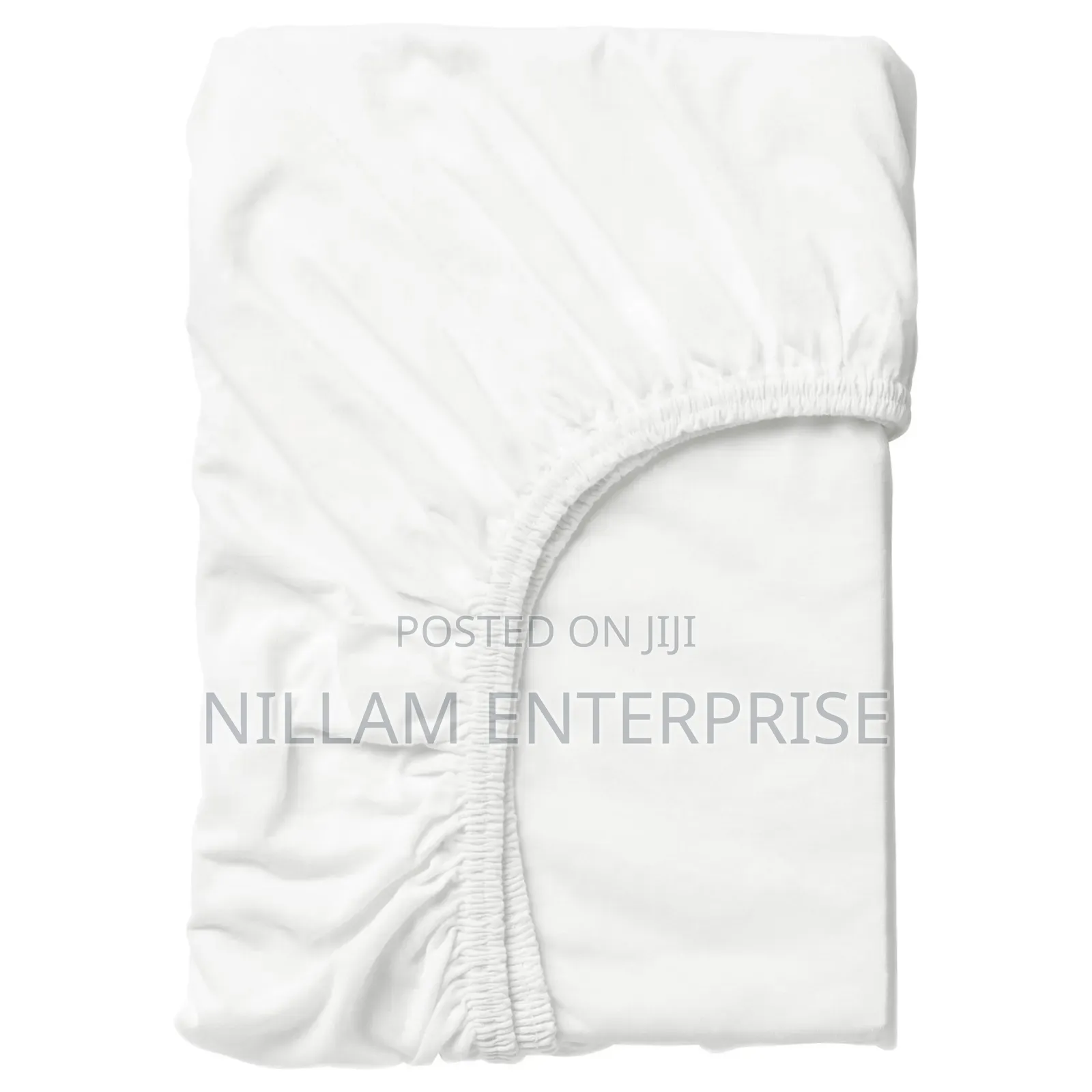 *White Fitted Stripped Bedsheets