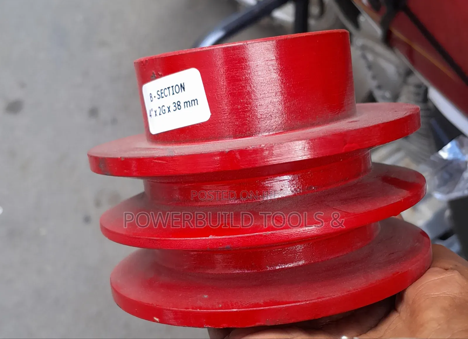 Pulley 4" 38mm Electric Motor 2 Grooves