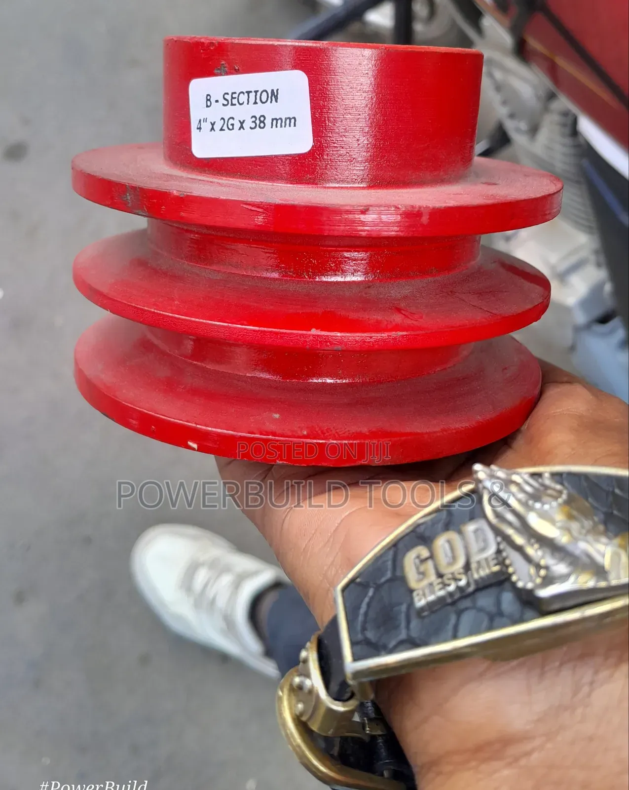 Pulley 4" 38mm Electric Motor 2 Grooves