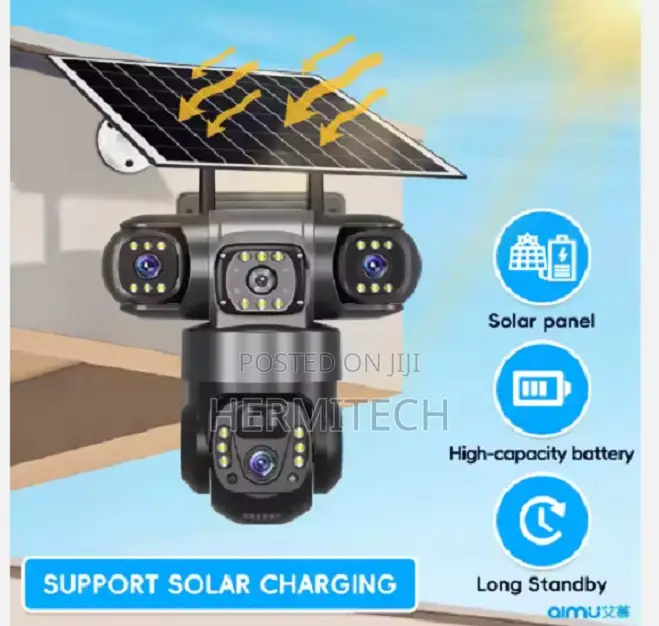 450 W Solar Street Light With CCTV Camera,V380 Pro 4g Sim