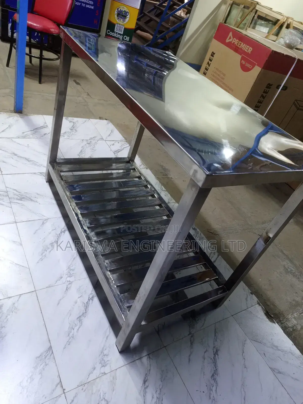 Stainless Steel Work Top Table With an Undershelf
