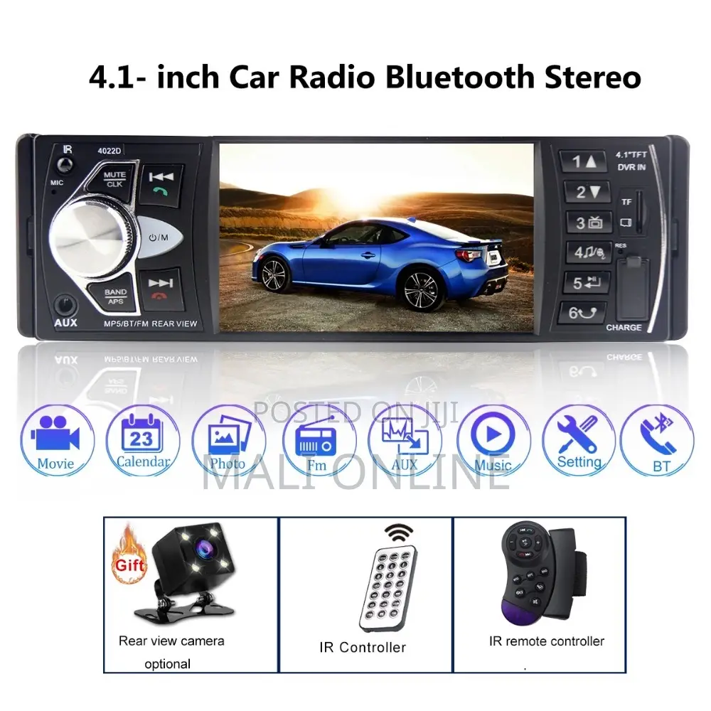 4.1" Single Din Car Mp5 Player Bluetooth Car Stereo
