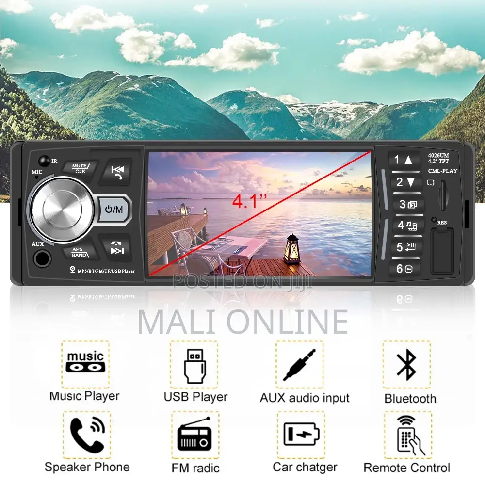 4.1" Single Din Car Mp5 Player Bluetooth Car Stereo