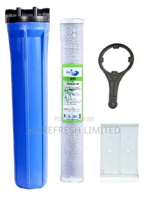 Filter Housing 1" Inlet , Outlet 20" Clear Blue