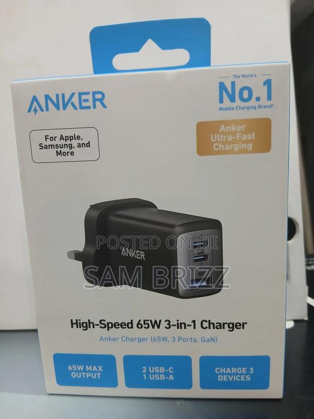 Anker High Speed 65w 3 in 1 Charger - main view