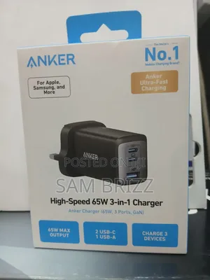 Anker High Speed 65w 3 in 1 Charger