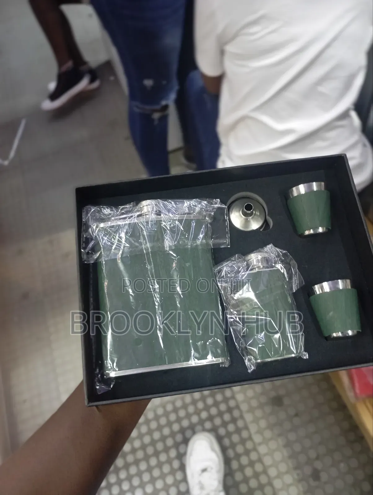 Whiskey Flask With Tot Gift Set