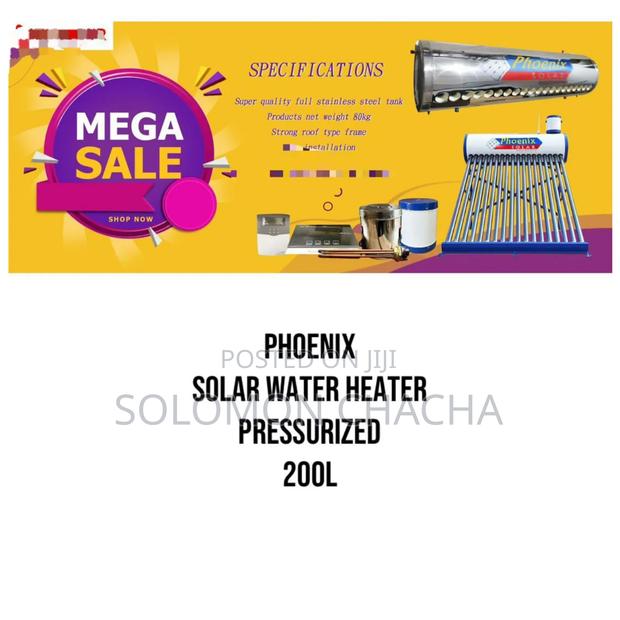 Phoenix 200 Litre Solar Water Heater Pressurized Quality - main view