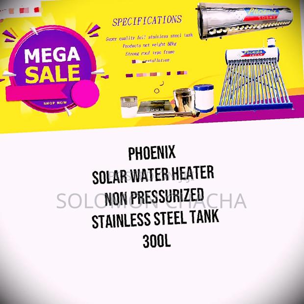Phoenix 300l Non Pressurized Stainless Solar Water Heater - main view