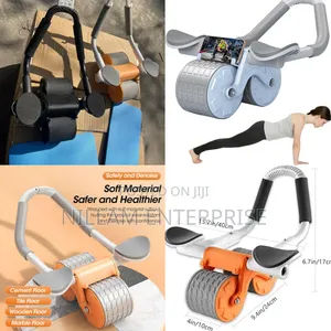 2 Elbow Pad Automatic Rebound Abdominal Wheel