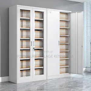 Cabinets:White Contemporary Steel Office Storagelocker Unit