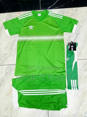 New Green Football Uniform Soccer Jerseys Complete Set