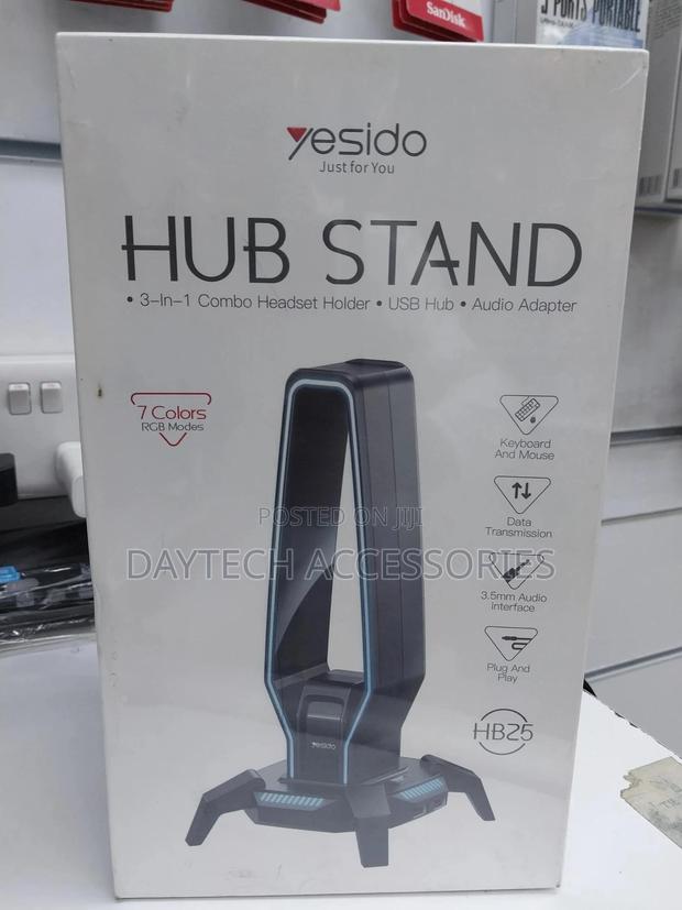 Yesido Hb25 3.5mm RGB Muiti Functionel Headphone Holder