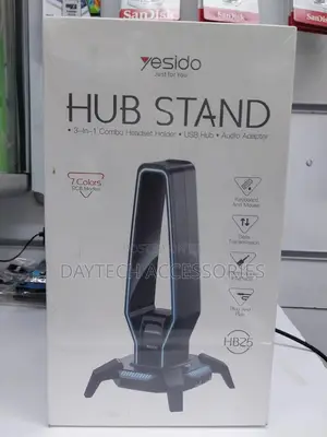 Yesido Hb25 3.5mm RGB Muiti Functionel Headphone Holder