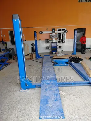 Commercial Four Post Lift With Wheel Alignment Machine