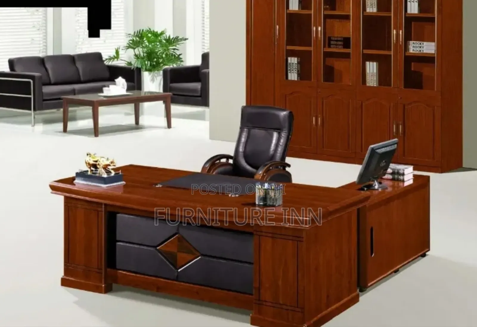 Office Table:Sleeky 1.6 Mahogany Office Table