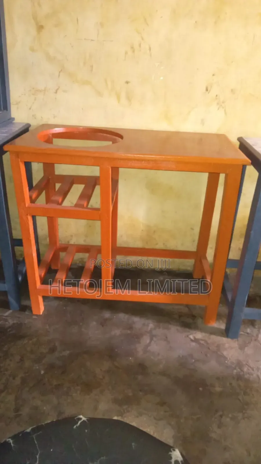 Wooden Gas Tables-With Cylinder Hole-Strong Neat Finish