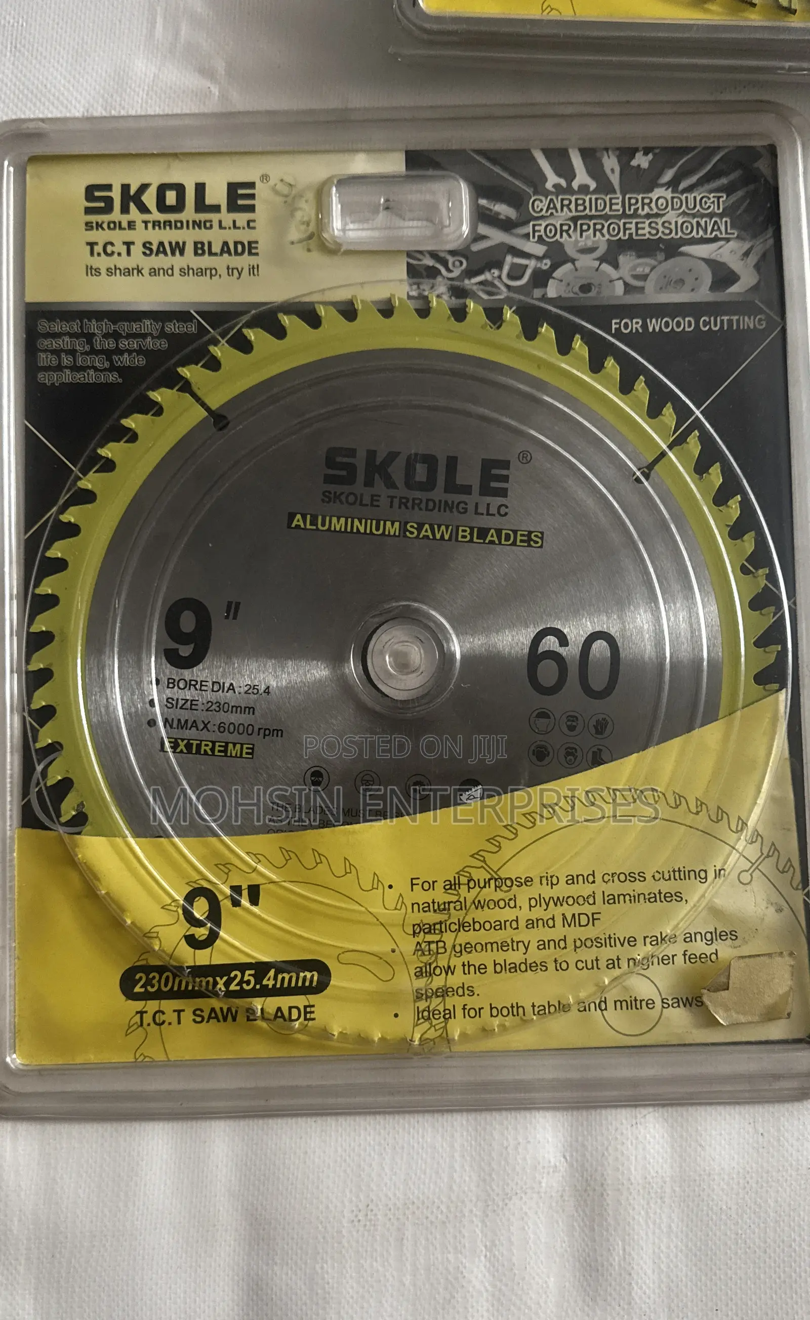 9 Inch Skole Aluminum Saw Blade 60 Teeth