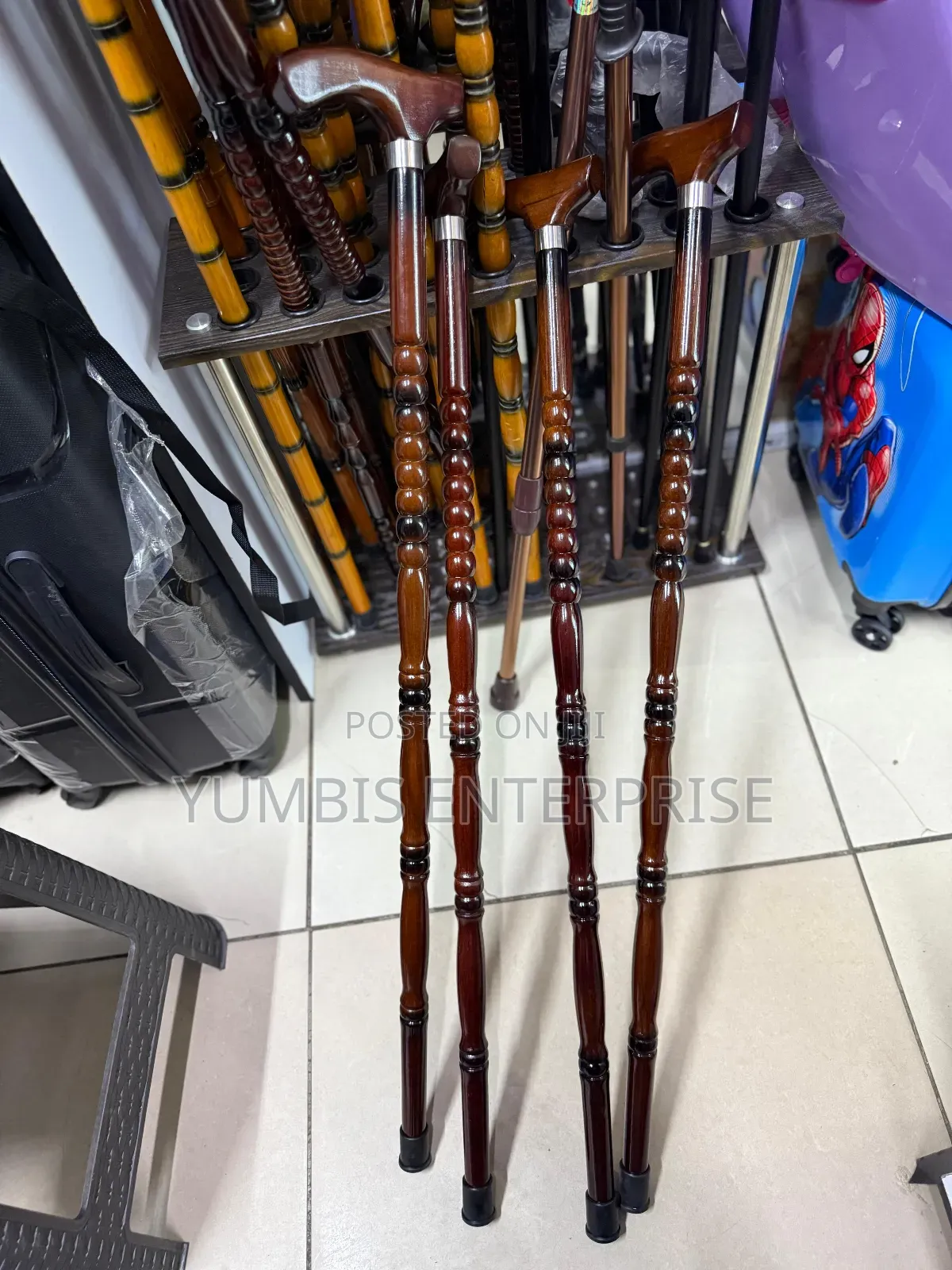 Dark Brown Wooden Walking Sticks Stylish And Strong