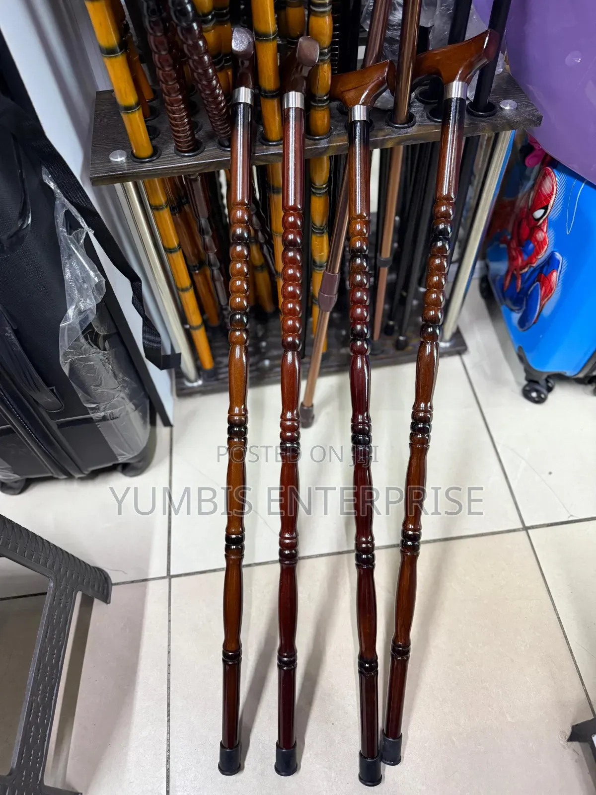 Dark Brown Wooden Walking Sticks Stylish And Strong