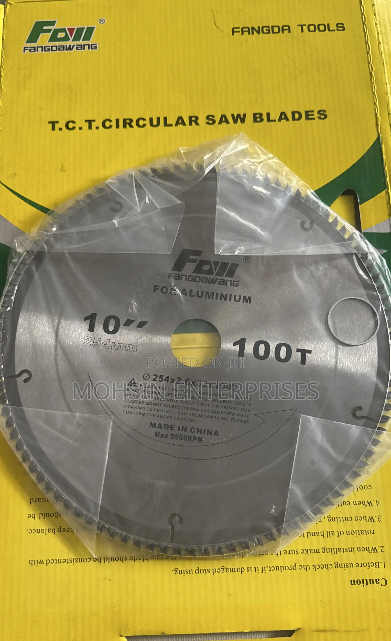Aluminum Circular Saw Blade Fangda 10 Inch, 100 Teeth