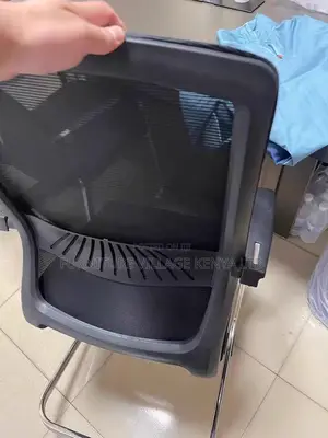 Office Chair: Fixed Mesh Conference Room Spot Bow Chair