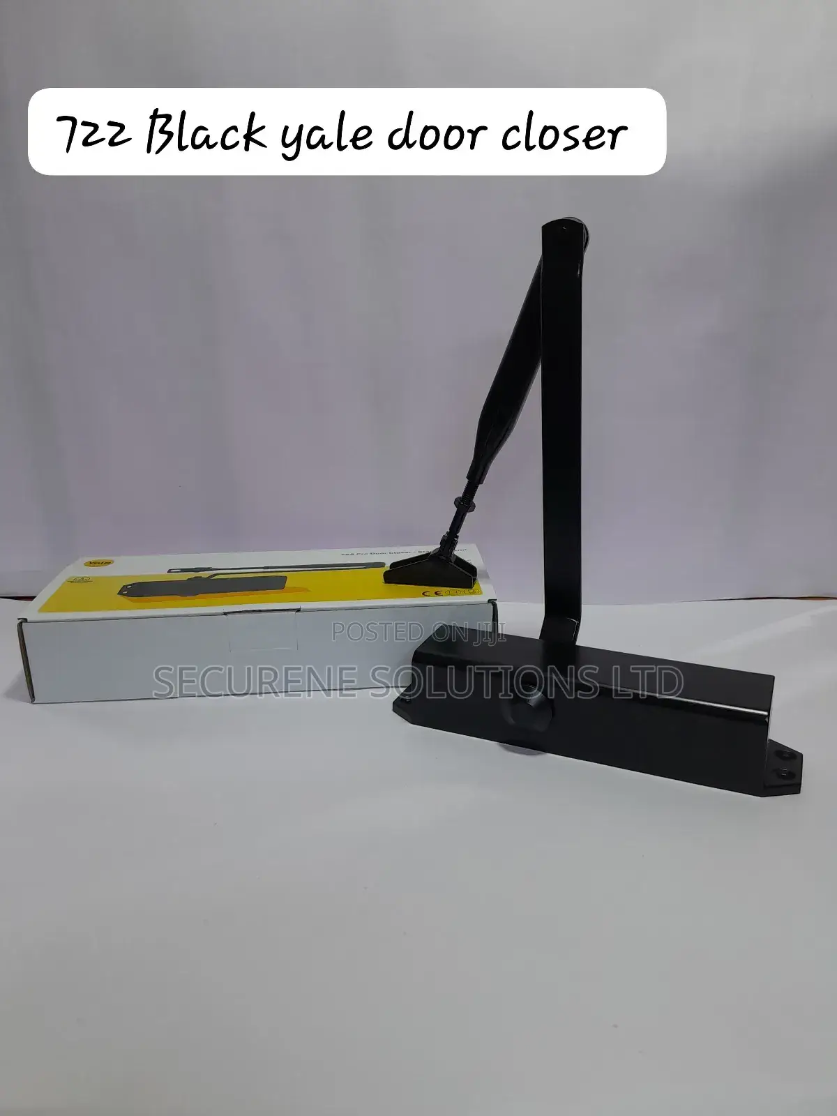 722 Black Yale Door Closer Black