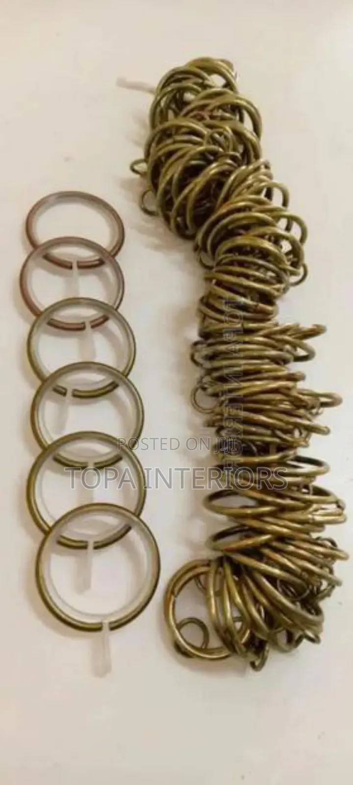 Curtain Rod Accessories Round Metallic Drapery Rings