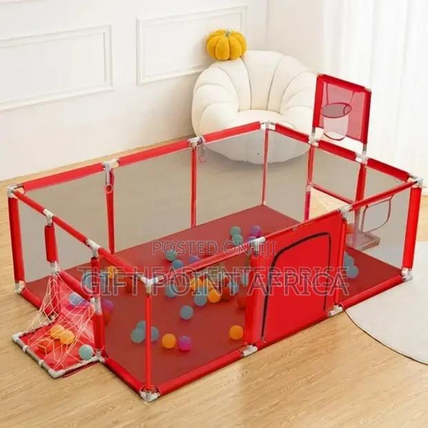 Kids Playpen Fence With 50 Ball For Indoors Outdoors Play