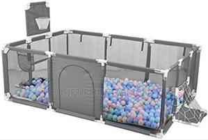 Grey Kids Spacious Playpen Fence For Indoors And Outdoors - thumbnail 2