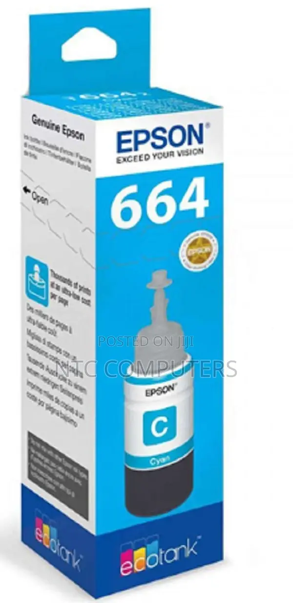 Epson T6642 Ecotank Cyan Ink Bottle 70.0 Ml