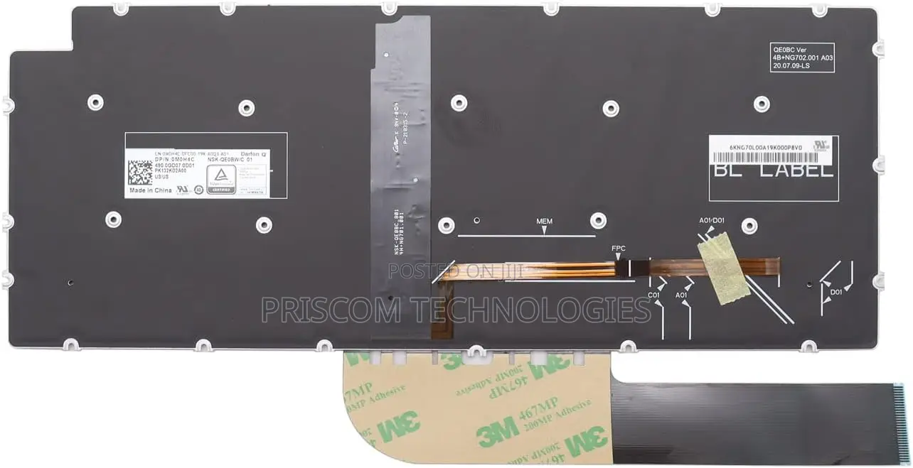 Backlit Keyboard for Dell Inspiron 13 5390 5391 7391