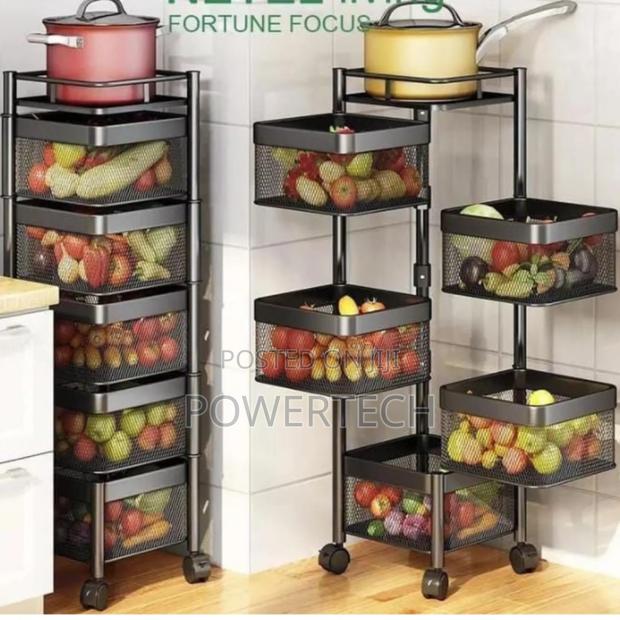 *Square Fruit Rack With Wheels