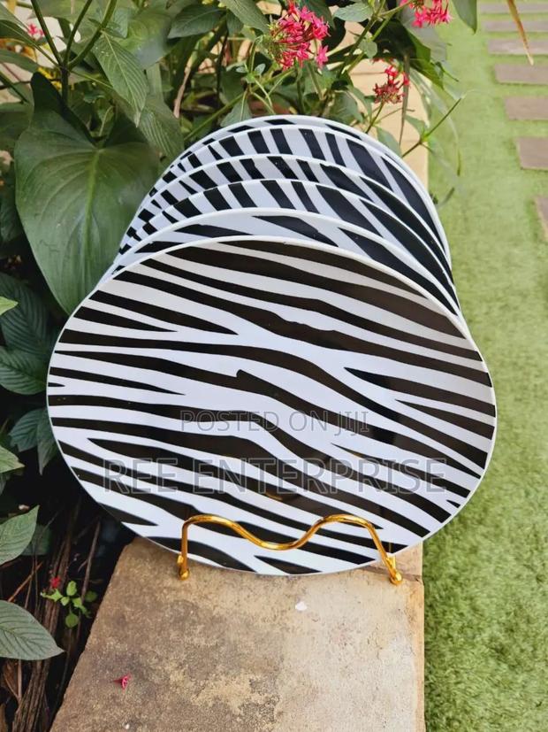 Beautiful Zebra Ceramic Plates,Per Set of 6 PCS