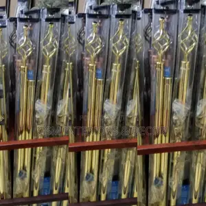Golden Curtain Rods in Double Curtain Rods 1m