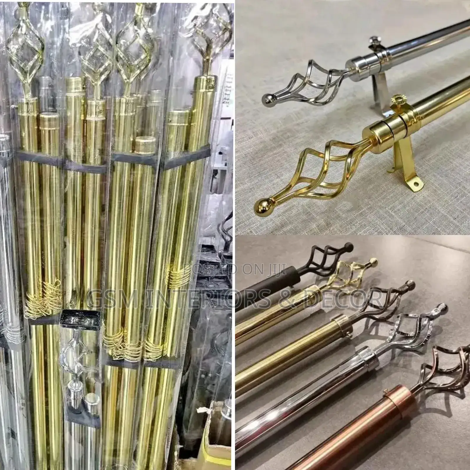 Gold Curtain Rods and Rails Double Curtain Rods 