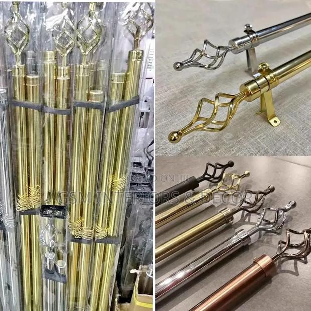 Gold Curtain Rods and Rails Double Curtain Rods 